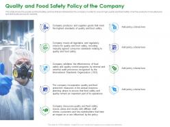 Quality And Food Safety Policy Of The Company Stakeholder Governance To Enhance Shareholders Value