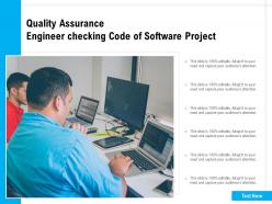 Quality assurance engineer checking code of software project