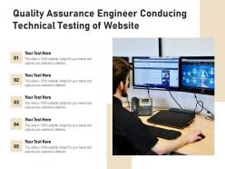 Quality assurance engineer conducing technical testing of website