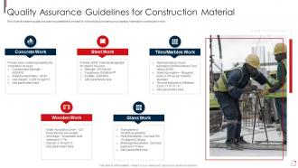 Quality Assurance Guidelines For Construction Risk Assessment And Mitigation Plan