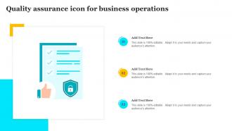 Quality Assurance Icon For Business Operations