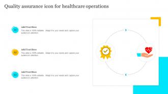 Quality Assurance Icon For Healthcare Operations