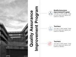 Quality assurance improvement program ppt powerpoint presentation icon slideshow cpb