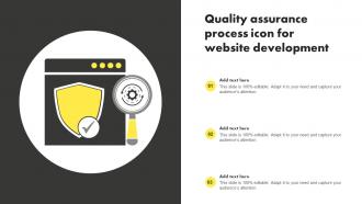 Quality Assurance Process Icon For Website Development