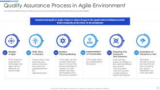 Quality assurance process in agile environment ppt powerpoint icons