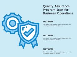 Quality assurance program icon for business operations