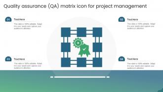 Quality Assurance QA Matrix Icon For Project Management