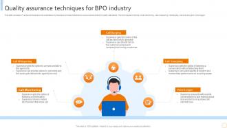 Quality Assurance Techniques For Bpo Industry