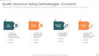 Quality assurance testing methodologies functional agile quality assurance process