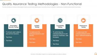 Quality assurance testing methodologies non functional agile quality assurance process