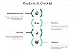 Quality audit checklist ppt powerpoint presentation model gridlines cpb