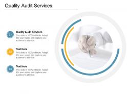 Quality audit services ppt powerpoint presentation outline display cpb