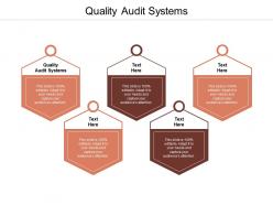 Quality audit systems ppt powerpoint presentation information cpb