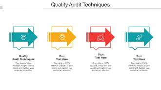 Quality Audit Techniques Ppt Powerpoint Presentation Infographic Template Show Cpb