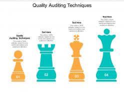 Quality auditing techniques ppt powerpoint presentation layouts portrait cpb