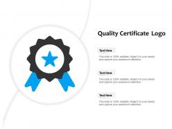 Quality certificate logo