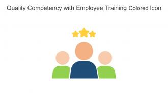 Quality Competency With Employee Training Colored Icon In Powerpoint Pptx Png And Editable Eps Format