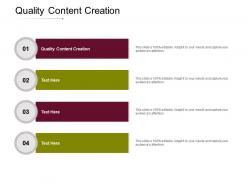 Quality content creation ppt powerpoint presentation professional designs download cpb