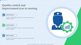 Quality Control And Improvement Icon In Nursing