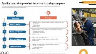 Quality Control Approaches For Manufacturing Company