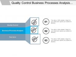 Quality control business processes analysis business planning development cpb