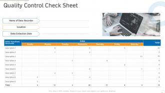 Quality control check sheet production management ppt powerpoint layouts gallery
