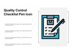 Quality control checklist pen icon