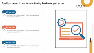 Quality Control Icons For Monitoring Business Processes