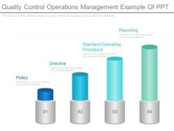 Quality control operations management example of ppt