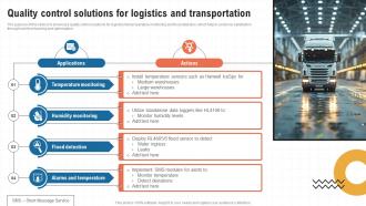 Quality Control Solutions For Logistics And Transportation