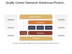 Quality control teamwork warehouse product development strategic communications cpb