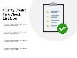 Quality control tick check list icon