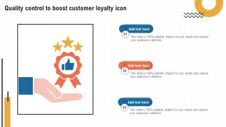 Quality Control To Boost Customer Loyalty Icon