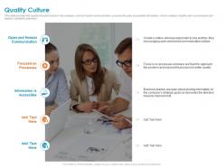 Quality culture open honest ppt powerpoint presentation show shapes
