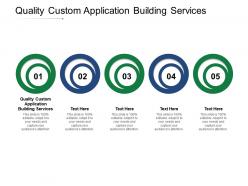 Quality custom application building services ppt powerpoint presentation model display cpb