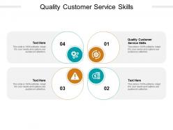 Quality customer service skills ppt powerpoint presentation portfolio smartart cpb