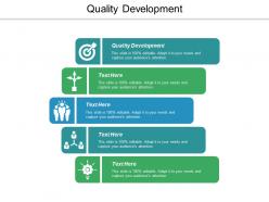 Quality development ppt powerpoint presentation icon smartart cpb