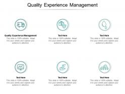 Quality experience management ppt powerpoint presentation professional display cpb