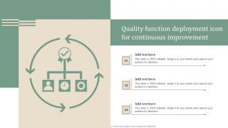 Quality Function Deployment Icon For Continuous Improvement