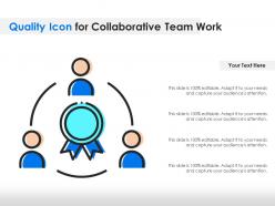 Quality icon for collaborative team work