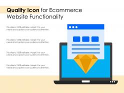 Quality icon for ecommerce website functionality