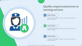 Quality Improvement Icon In Nursing Services