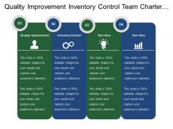Quality improvement inventory control team charter team roles