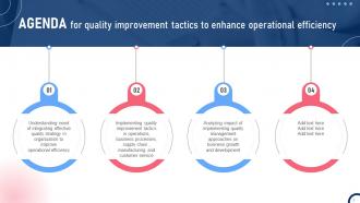 Quality Improvement Tactics To Enhance Operational Efficiency Strategy CD V Colorful Slides