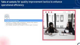 Quality Improvement Tactics To Enhance Operational Efficiency Strategy CD V Graphical Slides