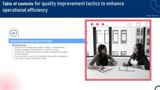 Quality Improvement Tactics To Enhance Operational Efficiency Strategy CD V Appealing Idea