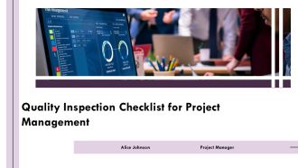Quality Inspection Checklist For Project Management PPT Structure AT