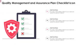 Quality Management And Assurance Plan Checklist Icon