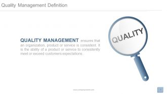 Quality management assurance focus and approach powerpoint presentation with slides
