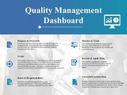 Quality management dashboard ppt styles gridlines